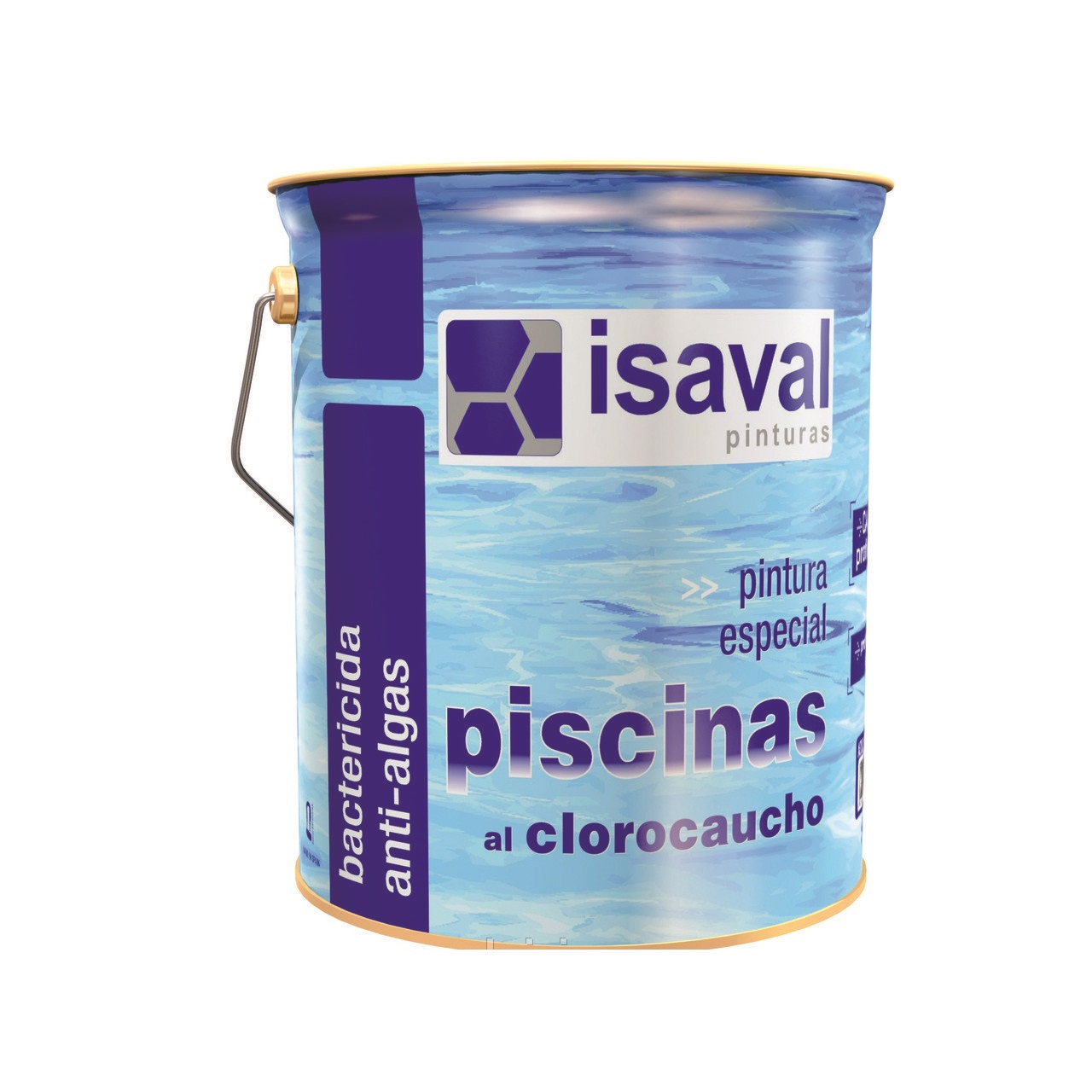 Краска ISAVAL Хлоркаучуковая для бассейнов 4 л голубой - для бассейнов, прудов и резервуаров